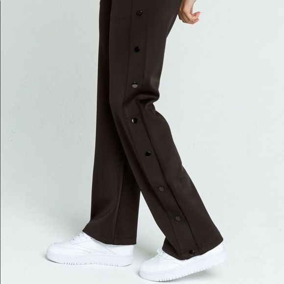 Princess Polly Pants - Princess Polly • Side snap wide leg track pants